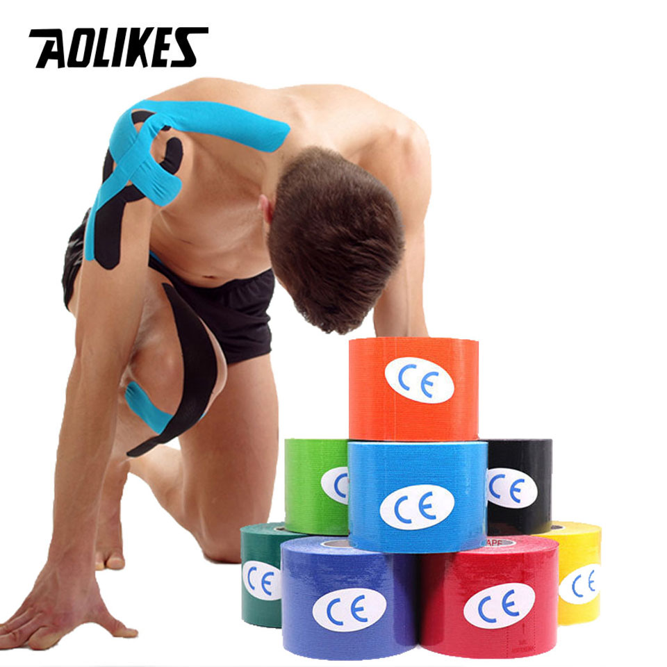 Sports Taping Precut - AOLIKES-Cinta de kinesiología de 2 tamaños,