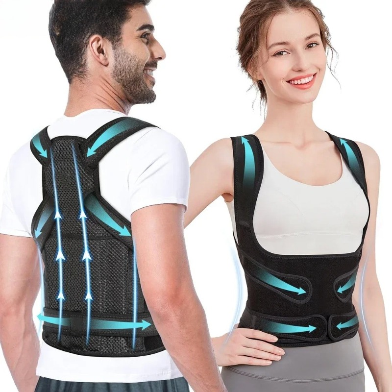Posture Corrector Back Brace - Corrector de postura con tirantes para