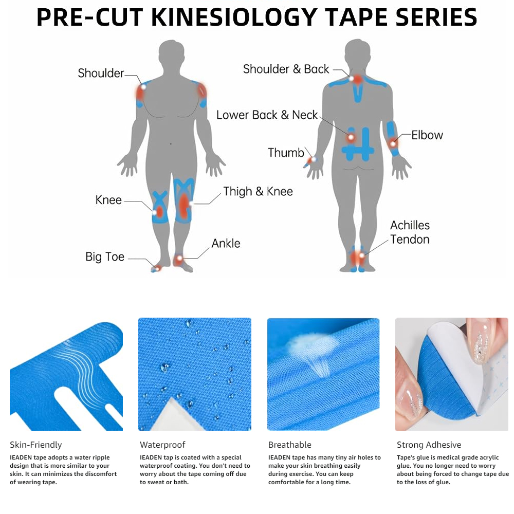 Cinta de kinesiología precorta - Sports Taping Precut reseña y precio
