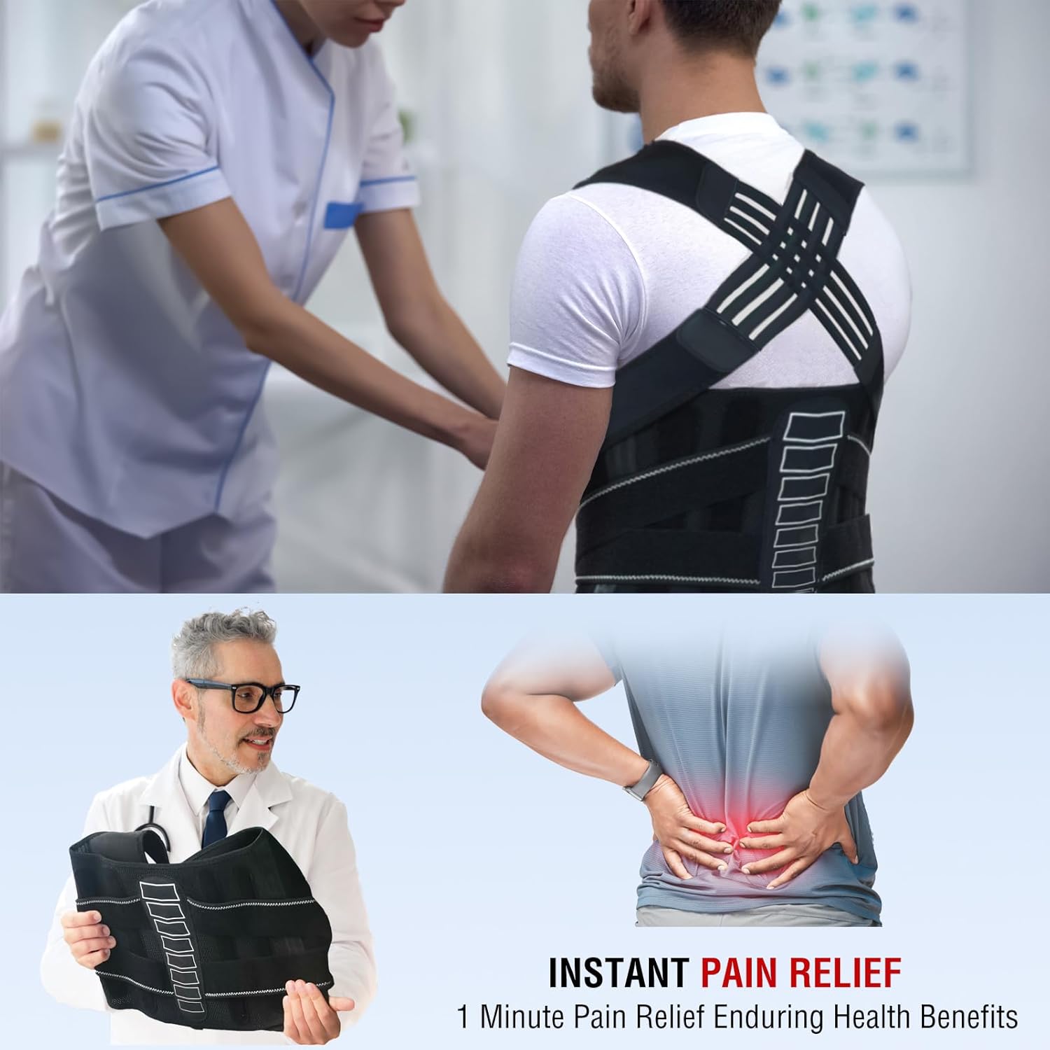 Soporte de espalda para hombre - Posture Corrector Back Brace reseña y precio
