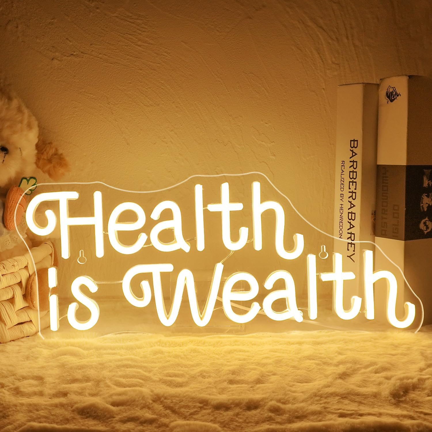 Letrero de Neón 'La Salud es R - Health Wellness Yoga reseña y precio