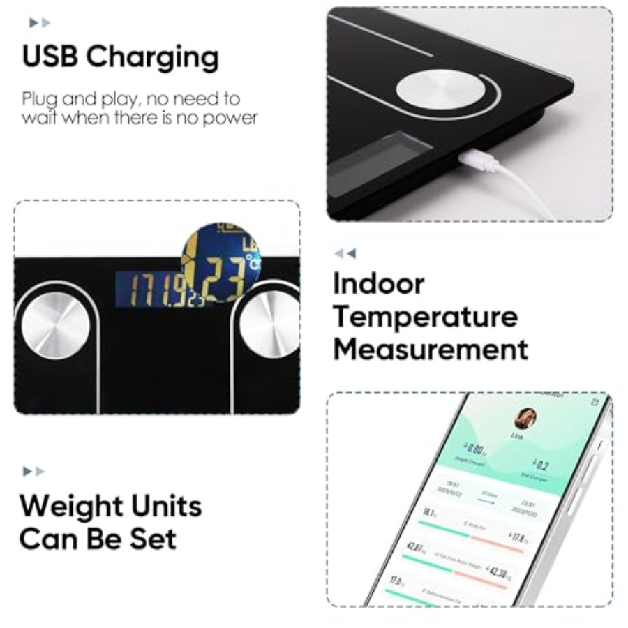 Báscula inteligente Bluetooth  - Digital Body Weight Scale reseña y precio
