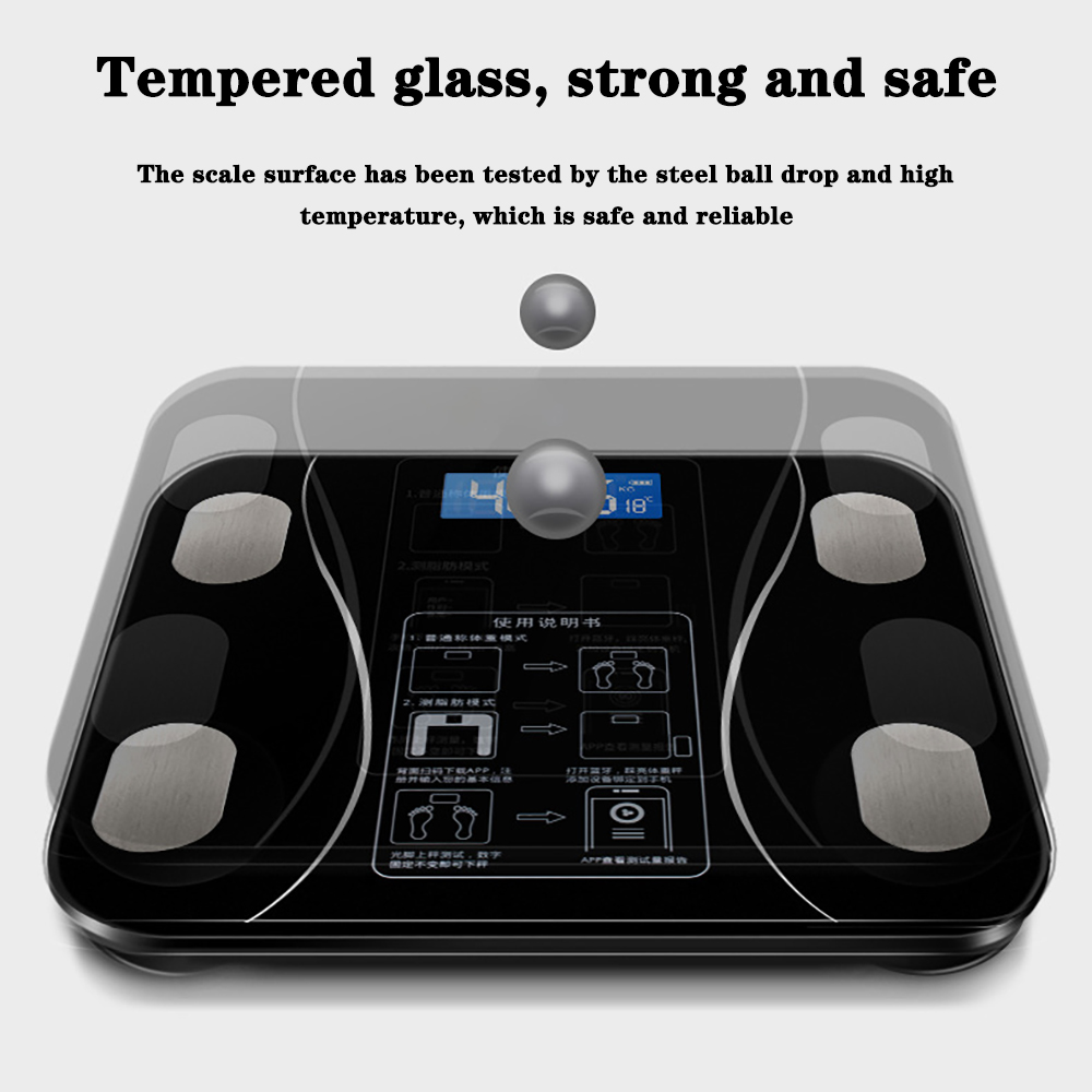 Báscula de grasa corporal, bás - Digital Body Weight Scale reseña y precio