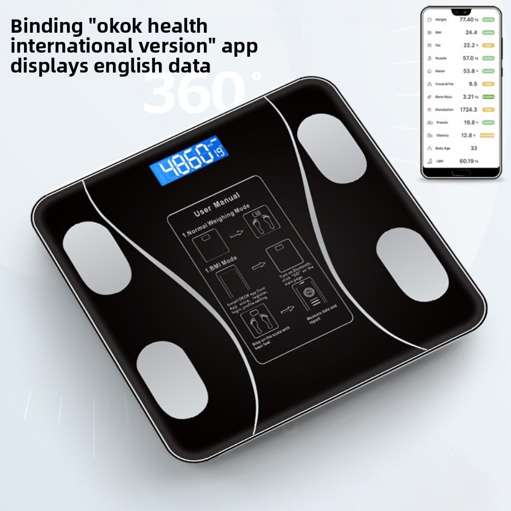 Báscula de peso y grasa corpor - Digital Body Weight Scale reseña y precio